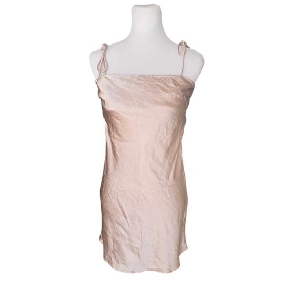 Princess Polly Satin Slip Dress Taupe Adjustable Straps Miniβ